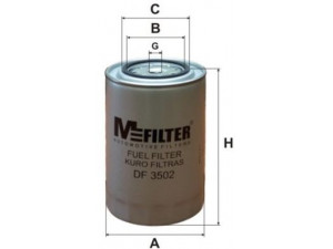 MFILTER DF 3502 kuro filtras 
 Techninės priežiūros dalys -> Papildomas remontas
299 4048, 5003 15480, 132347