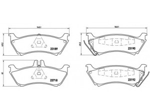 BREMBO P 50 044 stabdžių trinkelių rinkinys, diskinis stabdys 
 Techninės priežiūros dalys -> Papildomas remontas
1634200520, 1634201420, 164200520