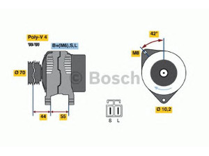 BOSCH 0 986 040 521 kintamosios srovės generatorius 
 Elektros įranga -> Kint. sr. generatorius/dalys -> Kintamosios srovės generatorius
309845, A 002 T 38491, A 002 T 38891