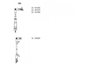 BREMI 795 uždegimo laido komplektas 
 Kibirkšties / kaitinamasis uždegimas -> Uždegimo laidai/jungtys