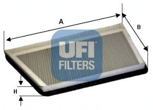 UFI 54.194.00 filtras, salono oras 
 Techninės priežiūros dalys -> Techninės priežiūros intervalai
6447-PE