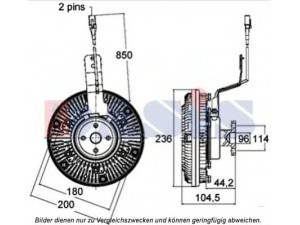 AKS DASIS 268053N sankaba, radiatoriaus ventiliatorius 
 Aušinimo sistema -> Radiatoriaus ventiliatorius
51066300087