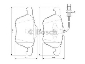 BOSCH 0 986 424 777 stabdžių trinkelių rinkinys, diskinis stabdys 
 Techninės priežiūros dalys -> Papildomas remontas
1133446, 1237133, 1M2J2 K021 AA