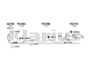 KLARIUS 630978U išmetimo sistema 
 Išmetimo sistema -> Išmetimo sistema, visa