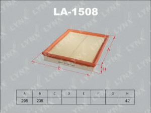 LYNXauto LA-1508 oro filtras 
 Techninės priežiūros dalys -> Techninės priežiūros intervalai
08 35 622, 58 34 282, 835622, 13271042