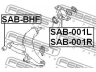 FEBEST SAB-001R valdymo svirties/išilginių svirčių įvorė 
 Ašies montavimas/vairavimo mechanizmas/ratai -> Valdymo svirtis/pasukamosios svirties sujungimas -> Montavimas/sutvirtinimas
20201-AA031, 20201-AC100