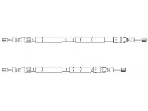 CEF RT15107 trosas, stovėjimo stabdys 
 Stabdžių sistema -> Valdymo svirtys/trosai
6025371373, 6025371396