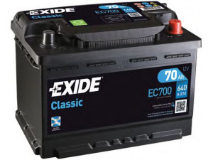 EXIDE _EC700 starterio akumuliatorius; starterio akumuliatorius 
 Elektros įranga -> Akumuliatorius
61 21 6 946 332, 61 21 8 385 395