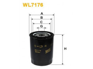 WIX FILTERS WL7176 alyvos filtras 
 Techninės priežiūros dalys -> Techninės priežiūros intervalai
1109K7, 95495251, 95638903, 192143