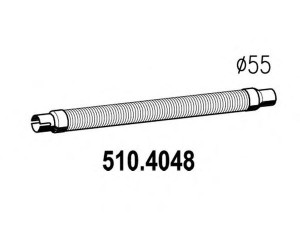ASSO 510.4048 lanksti žarna, išmetimo sistema