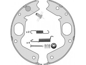 MGA M808R stabdžių trinkelių komplektas, stovėjimo stabdis 
 Stabdžių sistema -> Rankinis stabdys
MB618914, MB618916, MN102640, MR178827