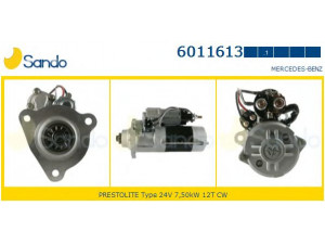 SANDO 6011613.1 starteris 
 Elektros įranga -> Starterio sistema -> Starteris
0051515001, 0051516401, 0051517001