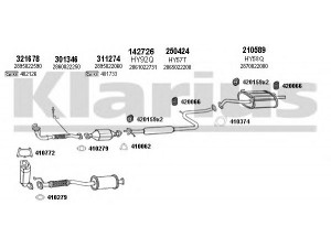 KLARIUS 450028E išmetimo sistema 
 Išmetimo sistema -> Išmetimo sistema, visa