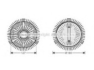 AVA QUALITY COOLING BWC391 sankaba, radiatoriaus ventiliatorius 
 Aušinimo sistema -> Radiatoriaus ventiliatorius
11527831619, 7831619