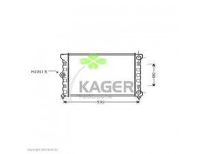 KAGER 31-1192 radiatorius, variklio aušinimas 
 Aušinimo sistema -> Radiatorius/alyvos aušintuvas -> Radiatorius/dalys
1H0121253R, 1H0121253S