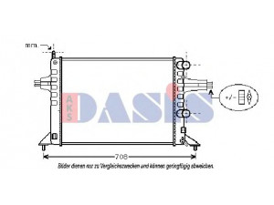 AKS DASIS 151960N radiatorius, variklio aušinimas 
 Aušinimo sistema -> Radiatorius/alyvos aušintuvas -> Radiatorius/dalys
1300186, 90570723