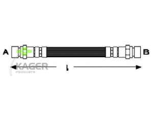 KAGER 38-0370 stabdžių žarnelė 
 Stabdžių sistema -> Stabdžių žarnelės
58737.21020