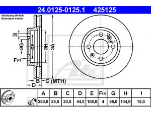 ATE 24.0125-0125.1 stabdžių diskas 
 Dviratė transporto priemonės -> Stabdžių sistema -> Stabdžių diskai / priedai
4002143, 8965980