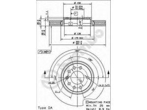 BREMBO 09.9162.11 stabdžių diskas 
 Dviratė transporto priemonės -> Stabdžių sistema -> Stabdžių diskai / priedai
569004, 9191247, 93171500