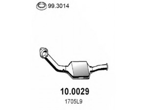 ASSO 10.0029 katalizatoriaus keitiklis 
 Išmetimo sistema -> Katalizatoriaus keitiklis
1705L8, 1705L9, 170663