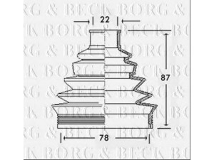 BORG & BECK BCB2285 gofruotoji membrana, kardaninis velenas 
 Ratų pavara -> Gofruotoji membrana
46307575