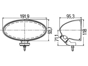 HELLA 1NB 007 892-091 rūko žibintas