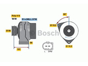 BOSCH 0 986 042 550 kintamosios srovės generatorius 
 Elektros įranga -> Kint. sr. generatorius/dalys -> Kintamosios srovės generatorius
011 154 68 02, 011 154 68 02 80