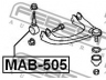 FEBEST MAB-505 valdymo svirties/išilginių svirčių įvorė 
 Ašies montavimas/vairavimo mechanizmas/ratai -> Valdymo svirtis/pasukamosios svirties sujungimas -> Montavimas/sutvirtinimas
MB912505, MB912506