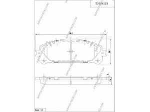 NPS T360A128 stabdžių trinkelių rinkinys, diskinis stabdys 
 Techninės priežiūros dalys -> Papildomas remontas
044650E010, 044650E020, 0446548150