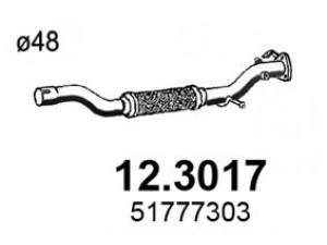 ASSO 12.3017 išleidimo kolektorius 
 Išmetimo sistema -> Išmetimo vamzdžiai
1557690, 51777303, 1557690, 51777303