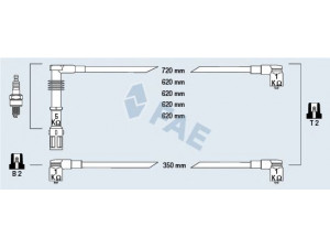 FAE 85680 uždegimo laido komplektas 
 Kibirkšties / kaitinamasis uždegimas -> Uždegimo laidai/jungtys
034 905 483 G