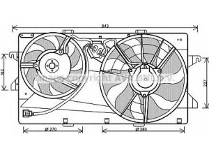 AVA QUALITY COOLING FD7549 ventiliatorius, radiatoriaus 
 Aušinimo sistema -> Oro aušinimas
1C158C607DJ, 4104950, 4106301, 4119404