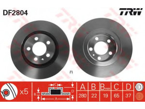TRW DF2804 stabdžių diskas 
 Dviratė transporto priemonės -> Stabdžių sistema -> Stabdžių diskai / priedai
1J0615301E, 1J0615301P, 1JO615301E