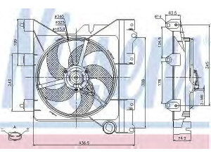 NISSENS 85316 ventiliatorius, radiatoriaus 
 Aušinimo sistema -> Oro aušinimas
1253.96, 1253.A7, 1308.V7, 1253.96