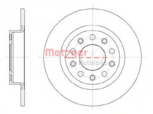 METZGER 61445.00 stabdžių diskas 
 Stabdžių sistema -> Diskinis stabdys -> Stabdžių diskas
51806283, 51815313, 68082121AA