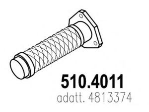 ASSO 510.4011 lanksti žarna, išmetimo sistema
4813374