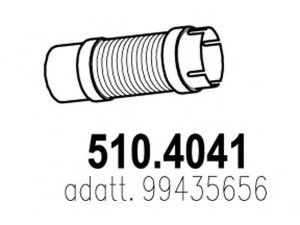 ASSO 510.4041 lanksti žarna, išmetimo sistema
99435656