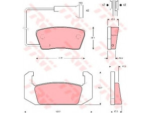 TRW GDB555 stabdžių trinkelių rinkinys, diskinis stabdys 
 Techninės priežiūros dalys -> Papildomas remontas
GBP90176