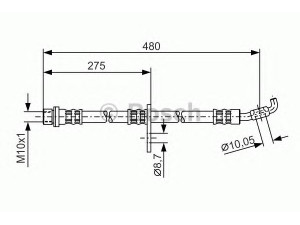 BOSCH 1 987 476 757 stabdžių žarnelė 
 Stabdžių sistema -> Stabdžių žarnelės
90947 02781