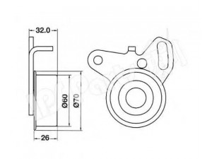 IPS Parts ITB-6504 įtempiklis, paskirstymo diržas 
 Diržinė pavara -> Paskirstymo diržas/komplektas -> Dirželio įtempiklis (įtempimo blokas)
MD011536, 24410-32000, 24410-32010