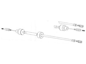 CEF CT01125 sankabos trosas 
 Dviratė transporto priemonės -> Kabeliai ir tachometro velenaai -> Sankabos trosas
95496082, 95496746