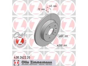 ZIMMERMANN 430.2622.20 stabdžių diskas 
 Dviratė transporto priemonės -> Stabdžių sistema -> Stabdžių diskai / priedai
13502134, 13502135, 569072, 569074