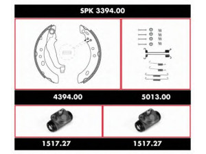 WOKING SPK 3394.00 stabdžių rinkinys, būgniniai stabdžiai 
 Stabdžių sistema -> Būgninis stabdys -> Stabdžių remonto rinkinys