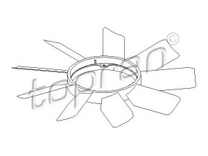 TOPRAN 401 467 ventiliatoriaus ratas, variklio aušinimas 
 Aušinimo sistema -> Radiatoriaus ventiliatorius
112 200 01 23