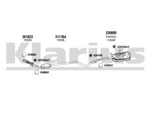 KLARIUS 630836E išmetimo sistema 
 Išmetimo sistema -> Išmetimo sistema, visa