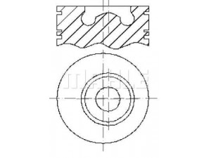 MAHLE ORIGINAL E57750 0.50 stūmoklis 
 Variklis -> Cilindrai/stūmokliai