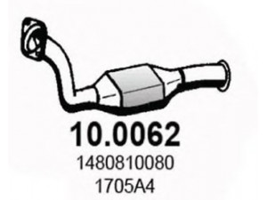 ASSO 10.0062 katalizatoriaus keitiklis 
 Išmetimo sistema -> Katalizatoriaus keitiklis
140810080, 1480810080, 1705A4, 1705AF