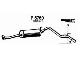 FENNO P6760 galinis duslintuvas 
 Išmetimo sistema -> Duslintuvas
17430-5B120, 17430-5B121, J17430-5B121