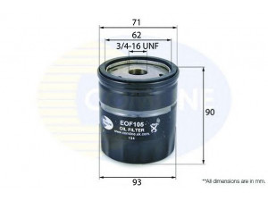 COMLINE EOF105 alyvos filtras 
 Techninės priežiūros dalys -> Techninės priežiūros intervalai
2650396, X3549957, 4126435, 4158728