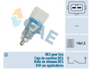 FAE 40650 jungiklis, atbulinės eigos žibintas 
 Elektros įranga -> Šviesų jungikliai/relės/valdymas -> Šviesų jungiklis/svirtis
96.018.108, 9601810880, 2257.33